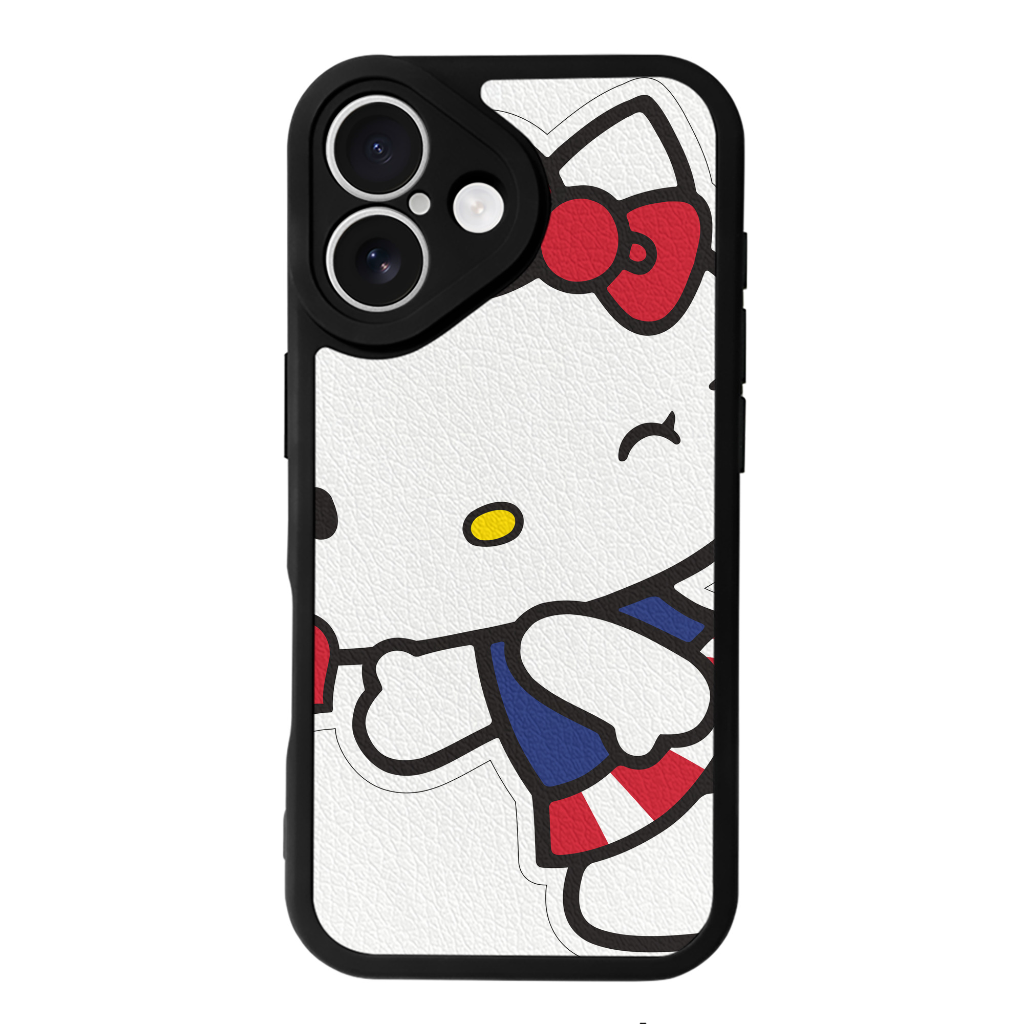 （画像用） Hello Kitty ハローキティ 【iPhone 16シリーズ対応】シリコンスマホケース（レザー調） 材質：シリコン